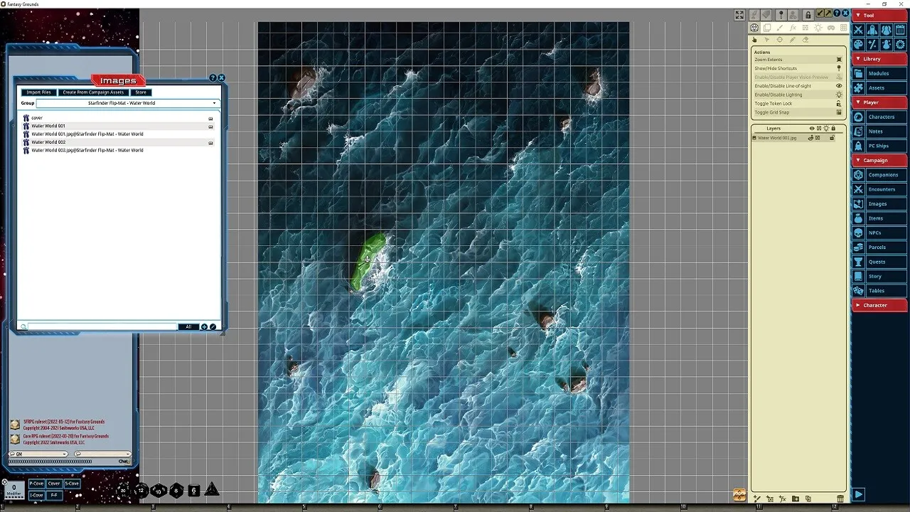 Fantasy Grounds - Starfinder RPG - Flip-Mat - Water World Screenshot 4