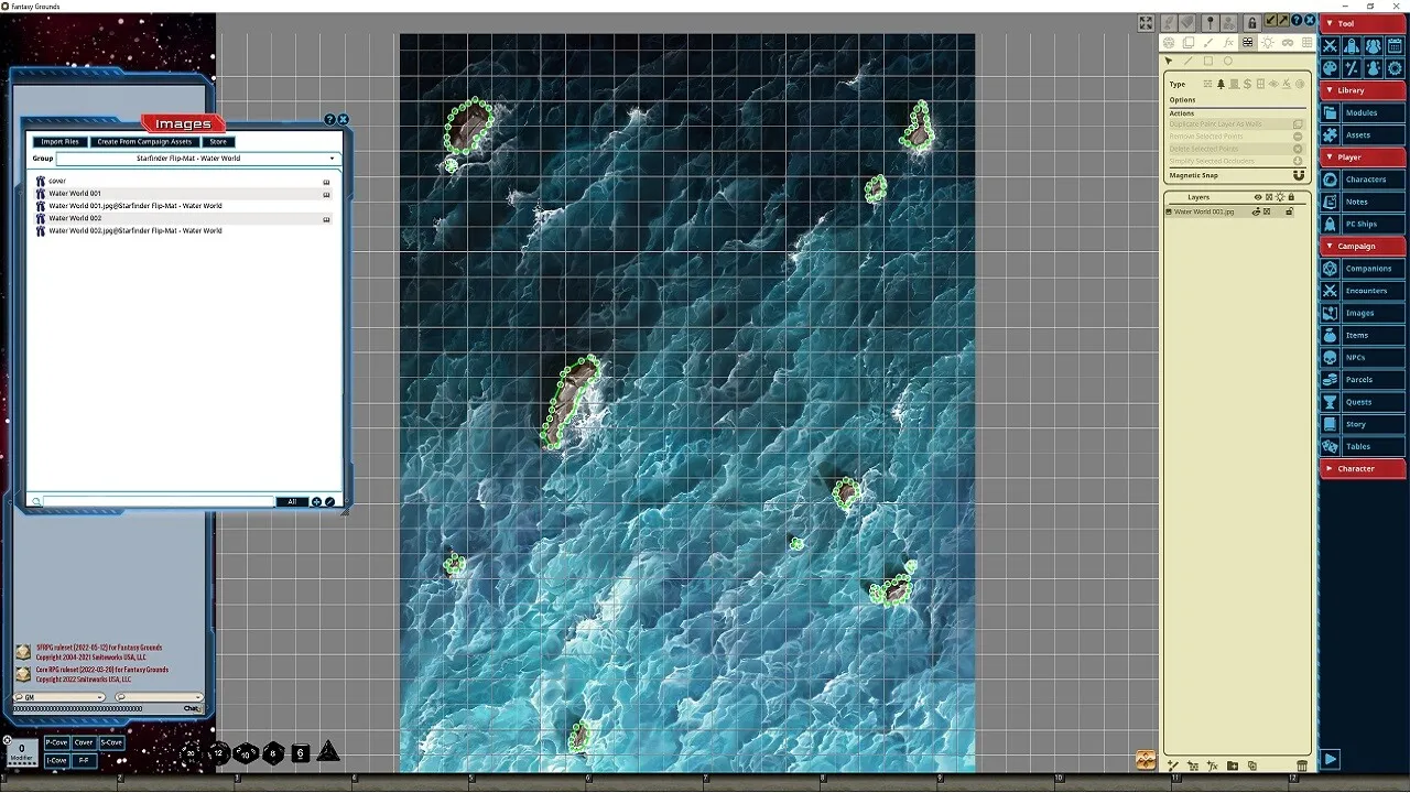 Fantasy Grounds - Starfinder RPG - Flip-Mat - Water World Screenshot 2