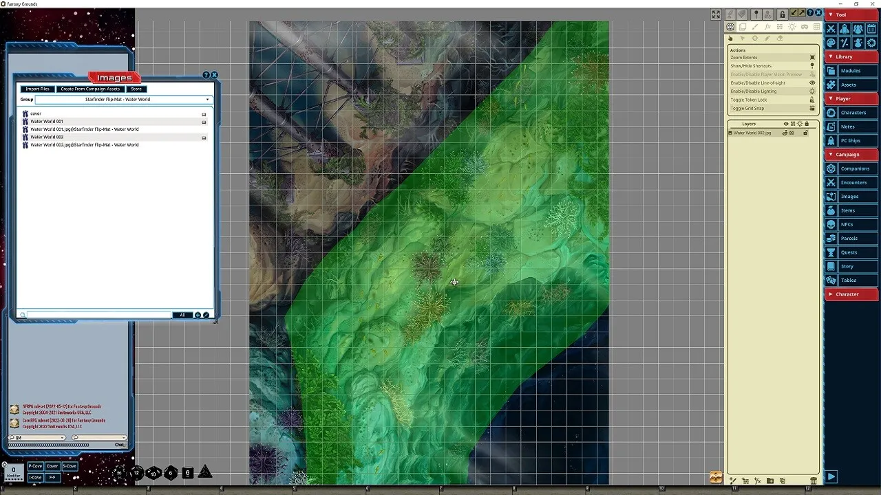 Fantasy Grounds - Starfinder RPG - Flip-Mat - Water World Screenshot 0