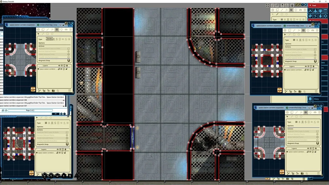 Fantasy Grounds - Starfinder RPG - Flip-Tiles - Space Station Corridors Expansion Screenshot 0