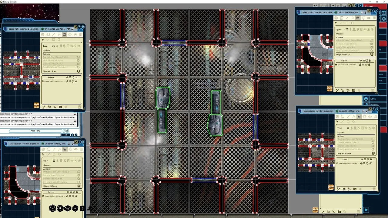 Fantasy Grounds - Starfinder RPG - Flip-Tiles - Space Station Corridors Expansion Screenshot 2