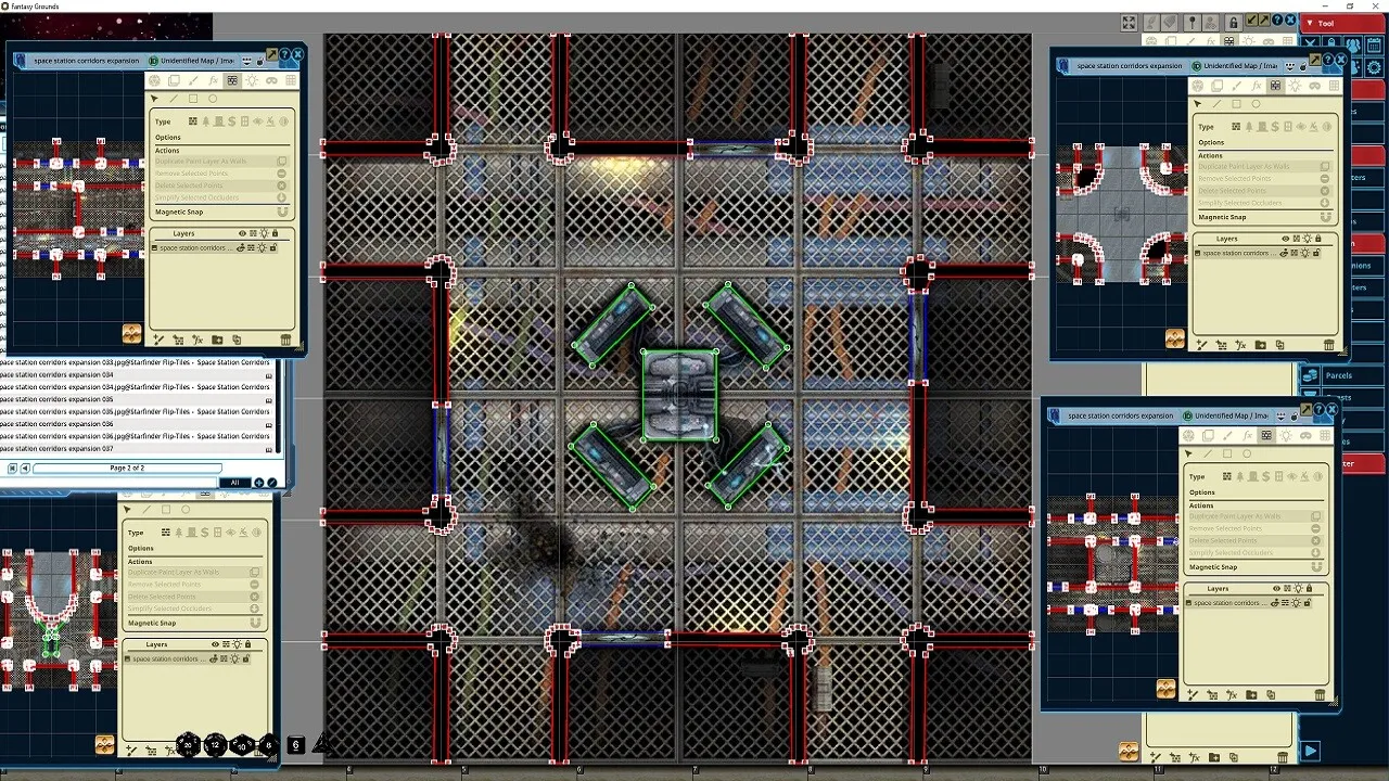 Fantasy Grounds - Starfinder RPG - Flip-Tiles - Space Station Corridors Expansion Screenshot 1