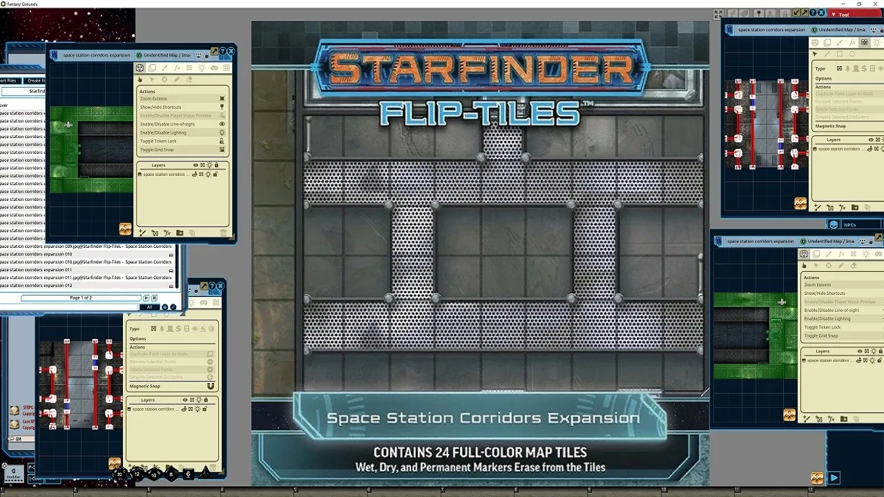 Fantasy Grounds - Starfinder RPG - Flip-Tiles - Space Station Corridors Expansion Screenshot 4