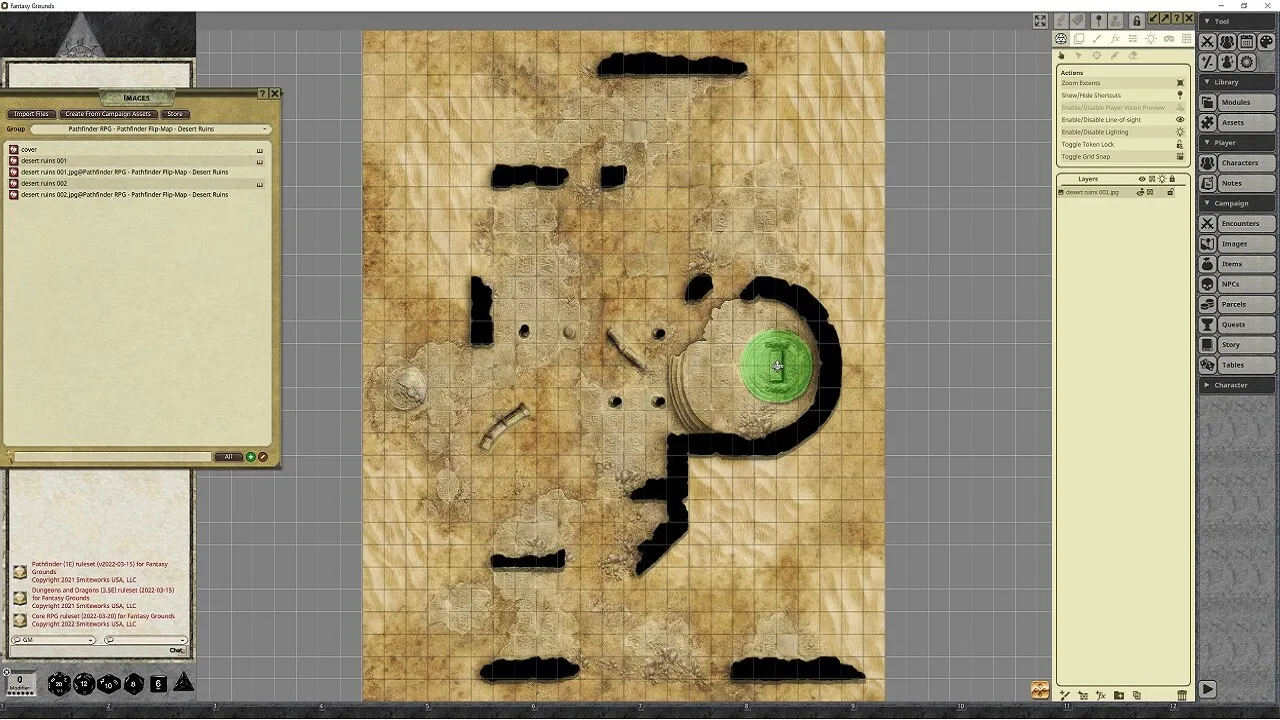Fantasy Grounds - Pathfinder RPG - Pathfinder Flip-Mat - Desert Ruins Screenshot 3