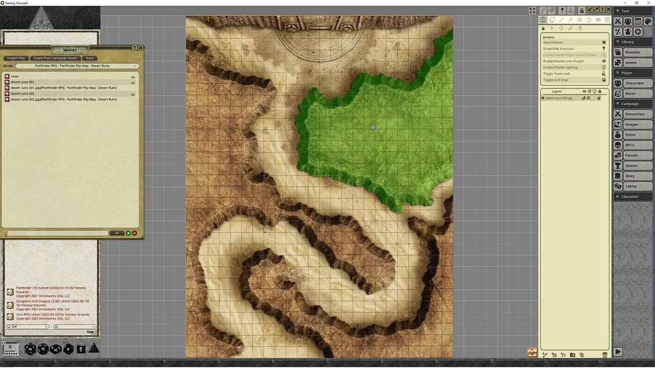 Fantasy Grounds - Pathfinder RPG - Pathfinder Flip-Mat - Desert Ruins Screenshot 1