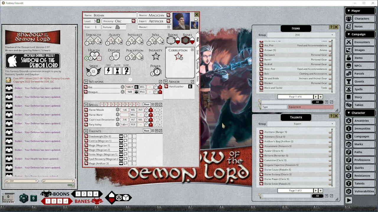 Fantasy Grounds - Shadow of the Demon Lord Screenshot 1