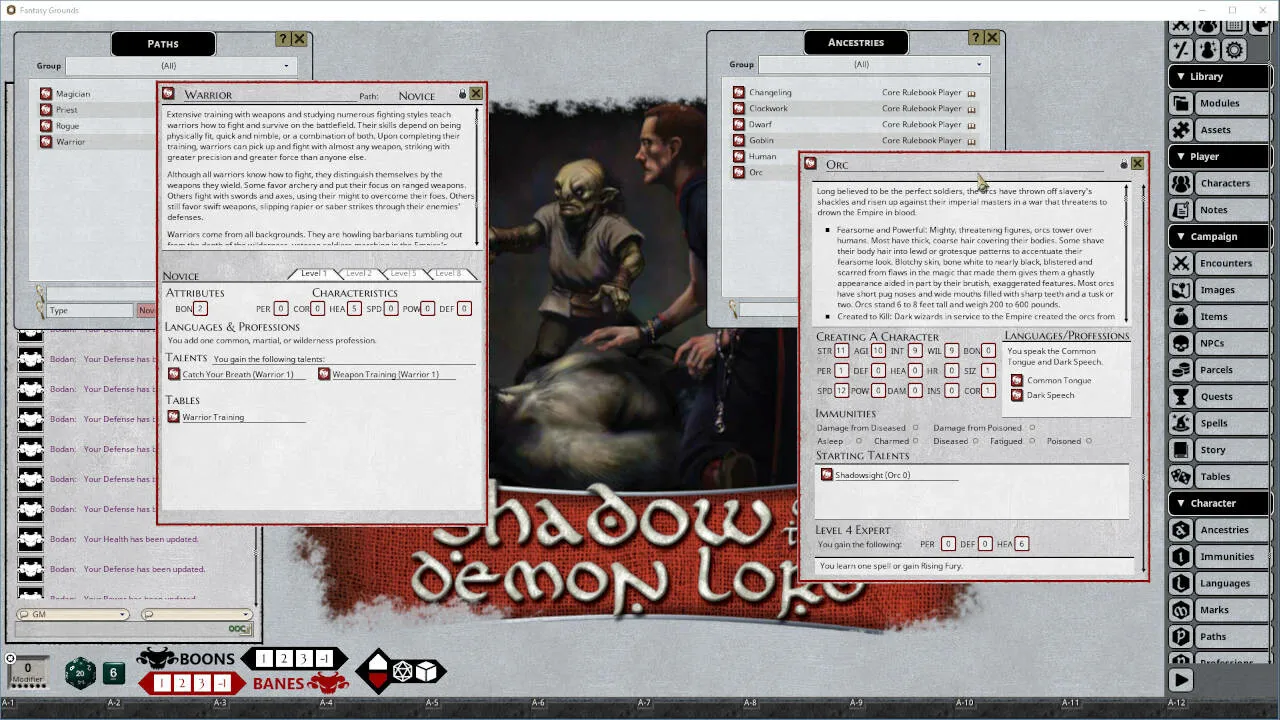Fantasy Grounds - Shadow of the Demon Lord Screenshot 4