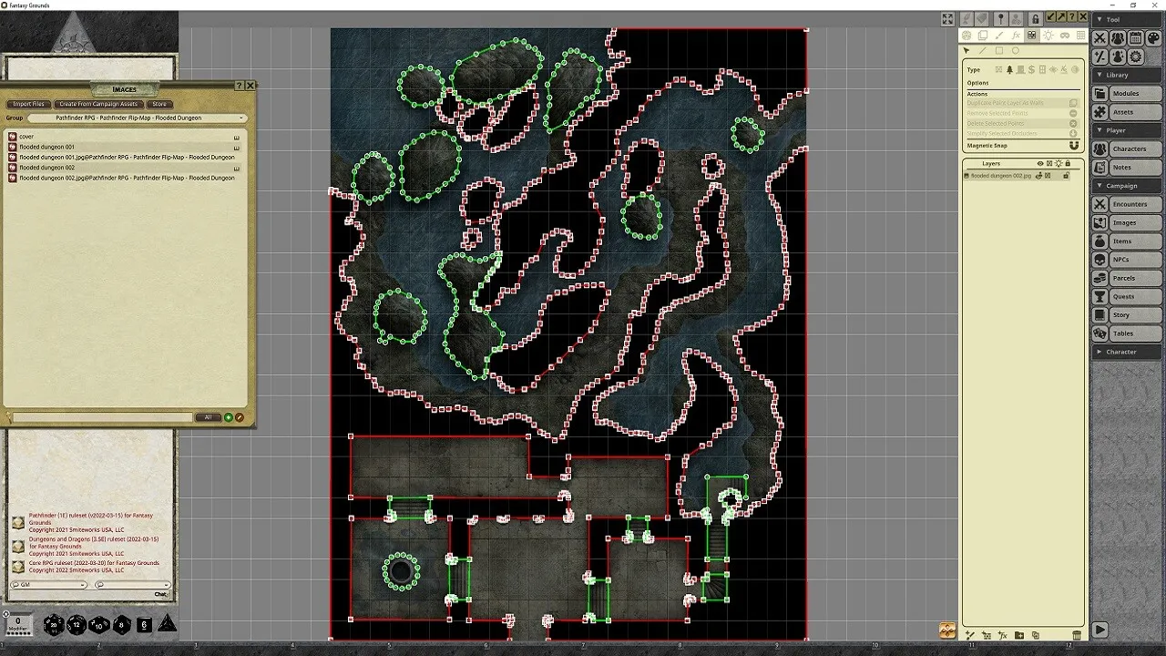Fantasy Grounds - Pathfinder RPG - Pathfinder Flip-Mat - Flooded Dungeon Screenshot 1