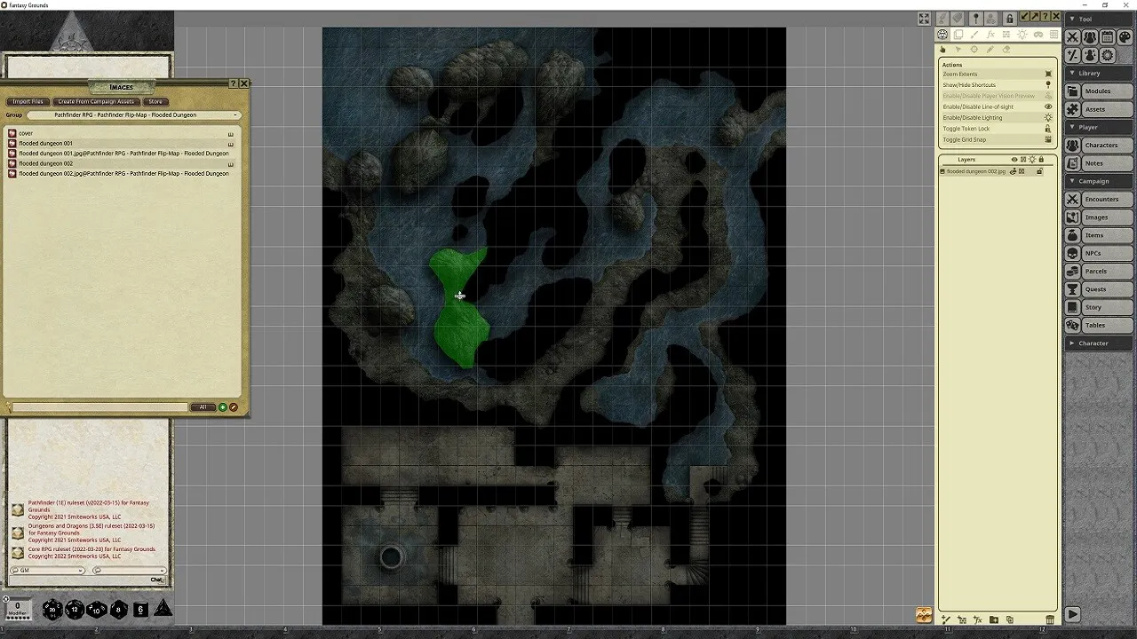 Fantasy Grounds - Pathfinder RPG - Pathfinder Flip-Mat - Flooded Dungeon Screenshot 0