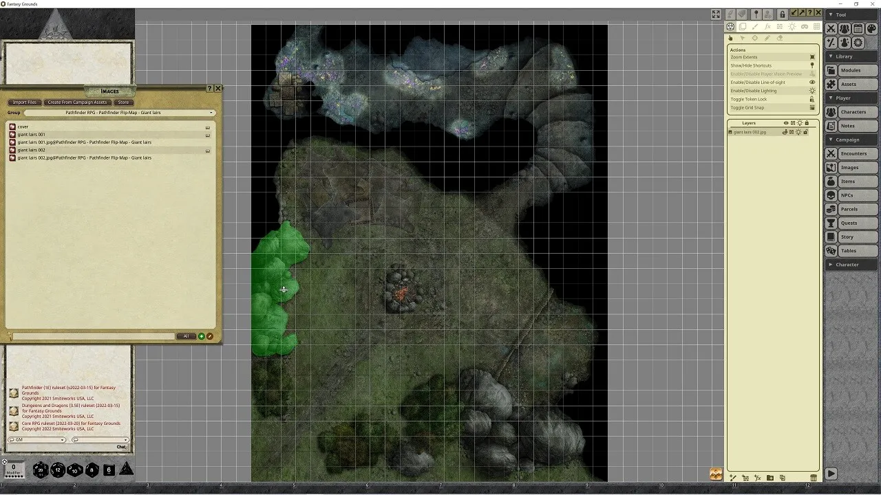Fantasy Grounds - Pathfinder RPG - Pathfinder Flip-Mat - Giant lairs Screenshot 1