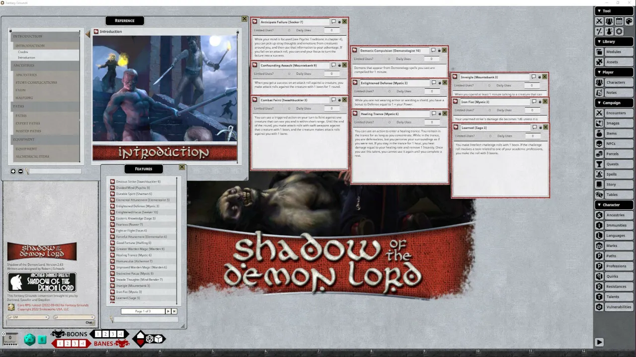 Fantasy Grounds - Shadow of the Demon Lord Demon’s Lord Companion Screenshot 4