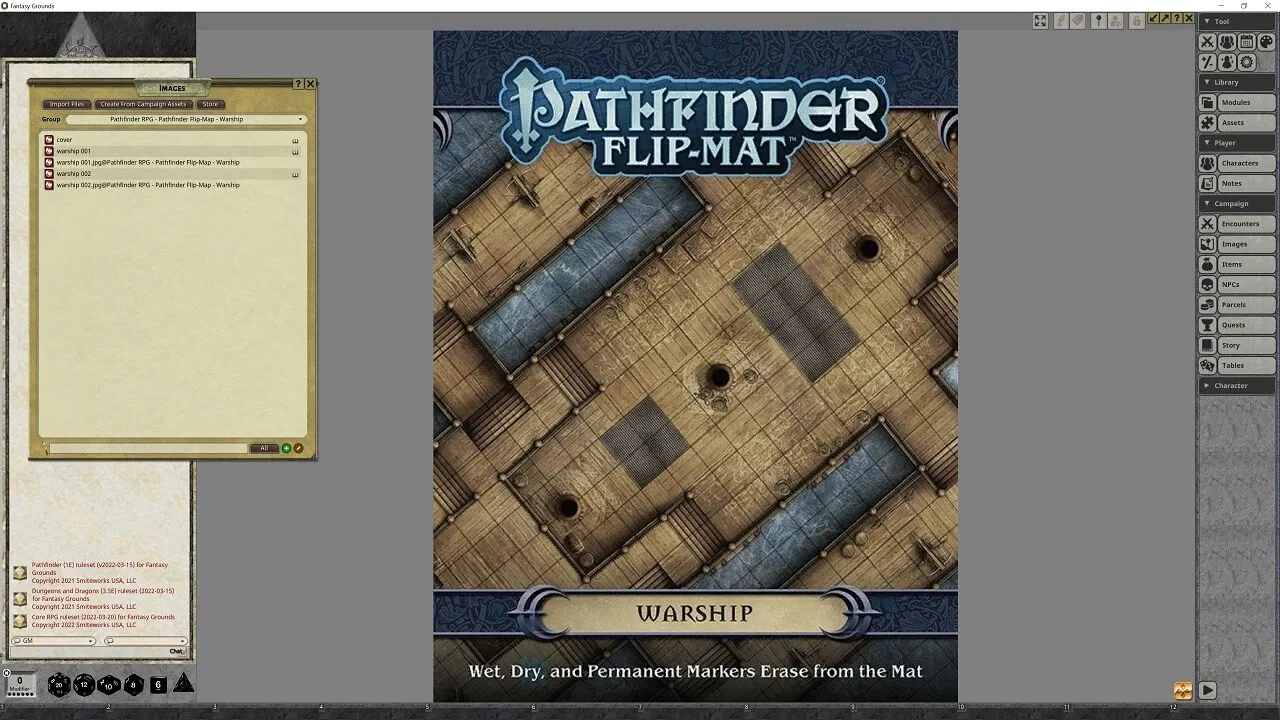 Fantasy Grounds - Pathfinder RPG - Pathfinder Flip-Mat - Warship Screenshot 0