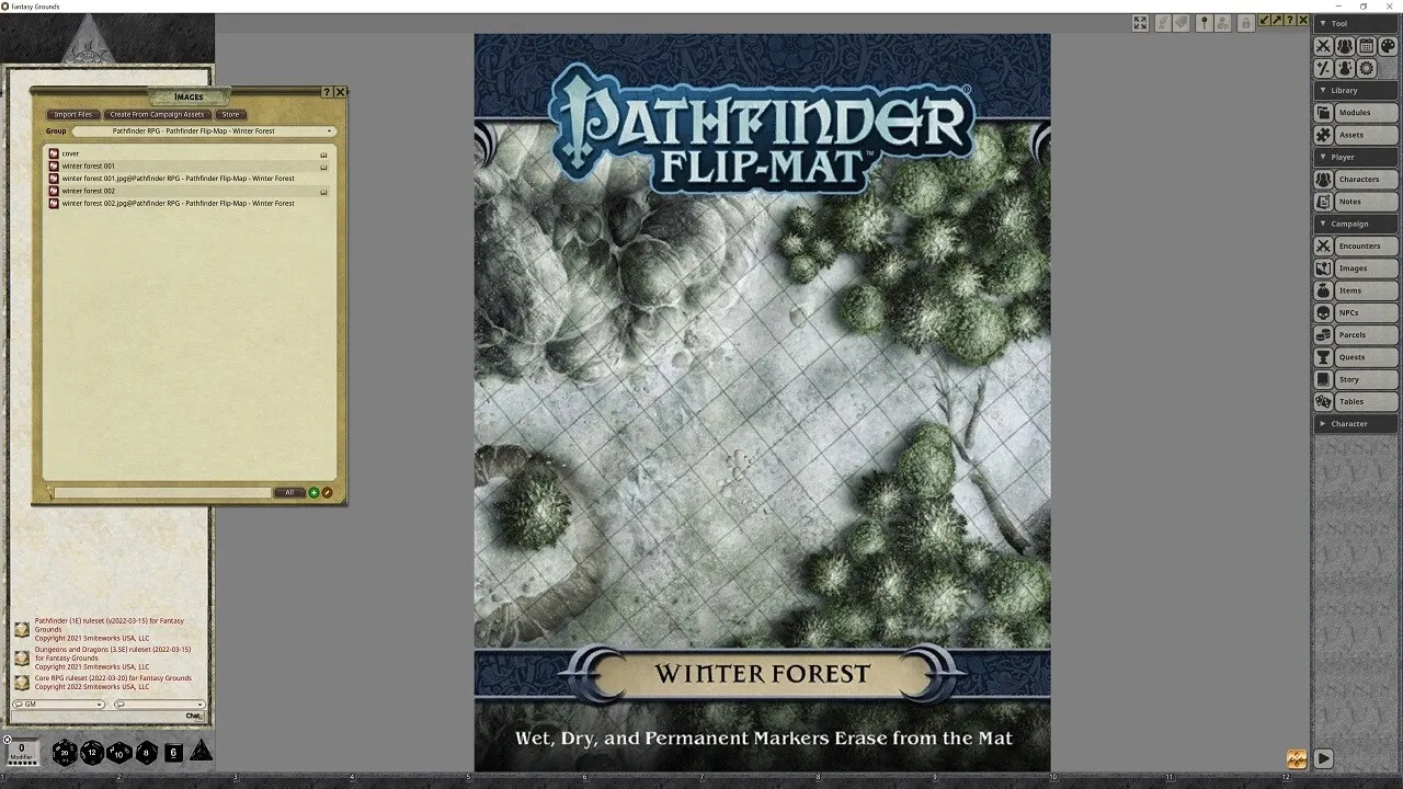 Fantasy Grounds - Pathfinder RPG - Pathfinder Flip-Mat - Winter Forest Screenshot 4