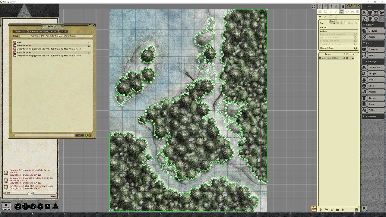 Fantasy Grounds - Pathfinder RPG - Pathfinder Flip-Mat - Winter Forest Screenshot 0