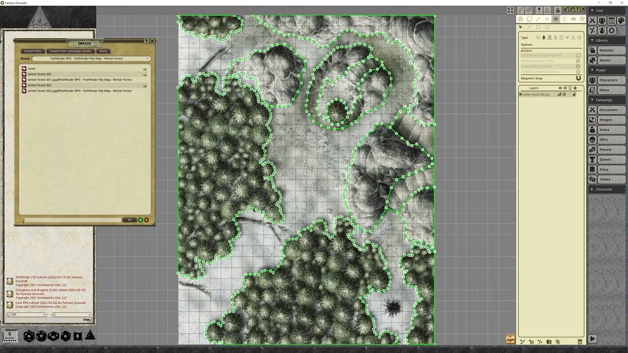 Fantasy Grounds - Pathfinder RPG - Pathfinder Flip-Mat - Winter Forest Screenshot 1