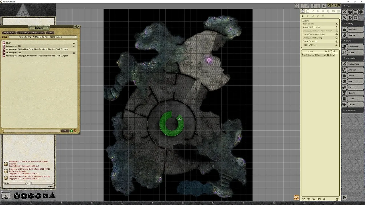 Fantasy Grounds - Pathfinder RPG - Pathfinder Flip-Mat - Tech Dungeon Screenshot 0