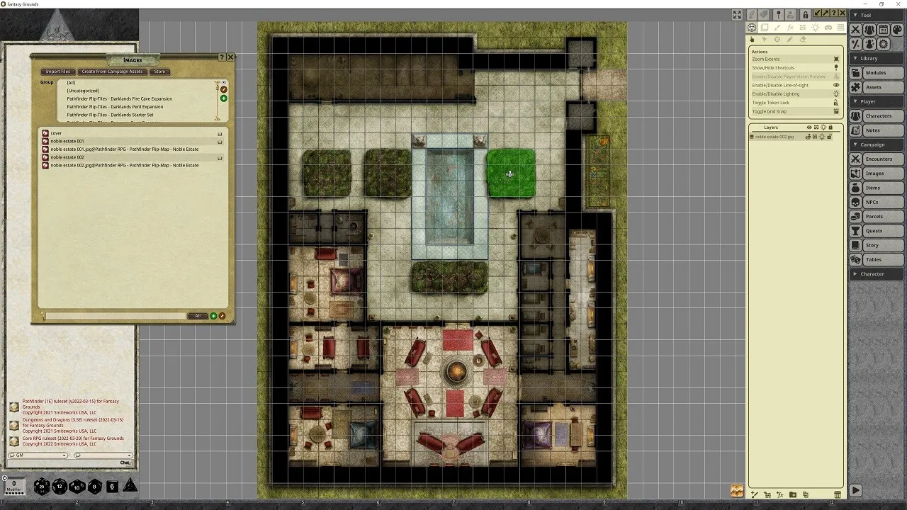 Fantasy Grounds - Pathfinder RPG - Pathfinder Flip-Mat - Noble Estate Screenshot 1