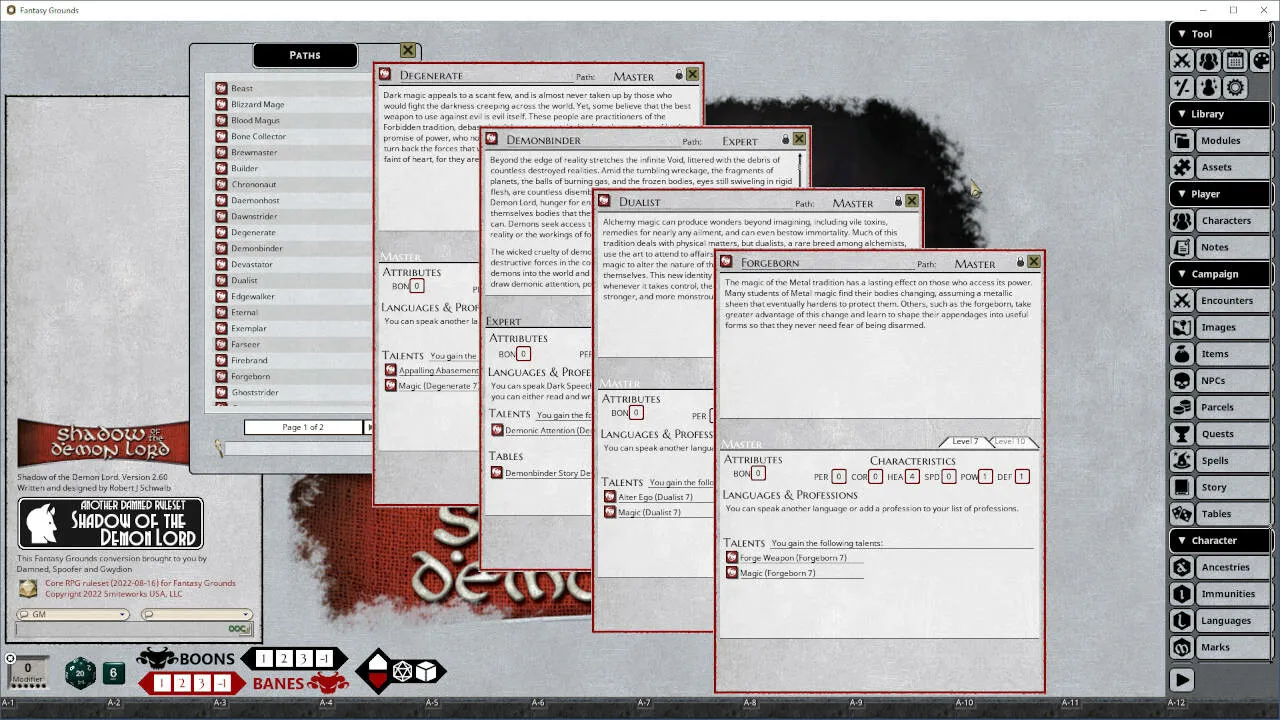 Fantasy Grounds - Occult Philosophy Screenshot 1