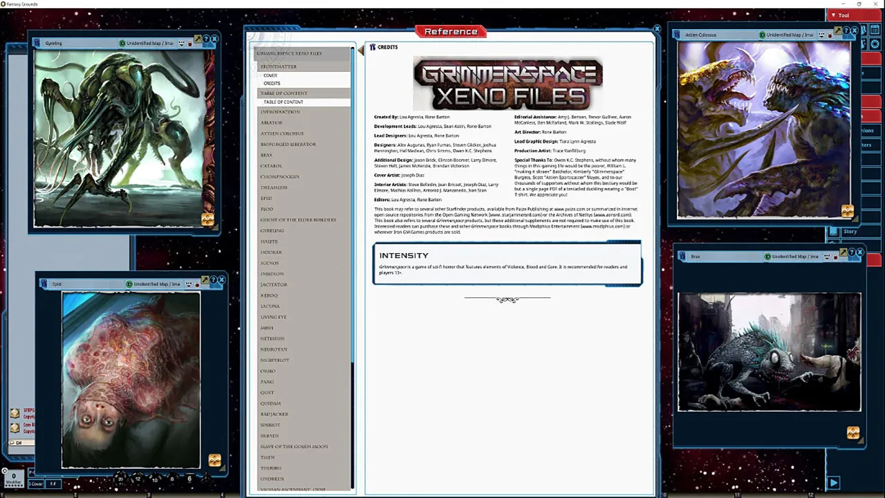 Fantasy Grounds - Grimmerspace Xeno Files Screenshot 2