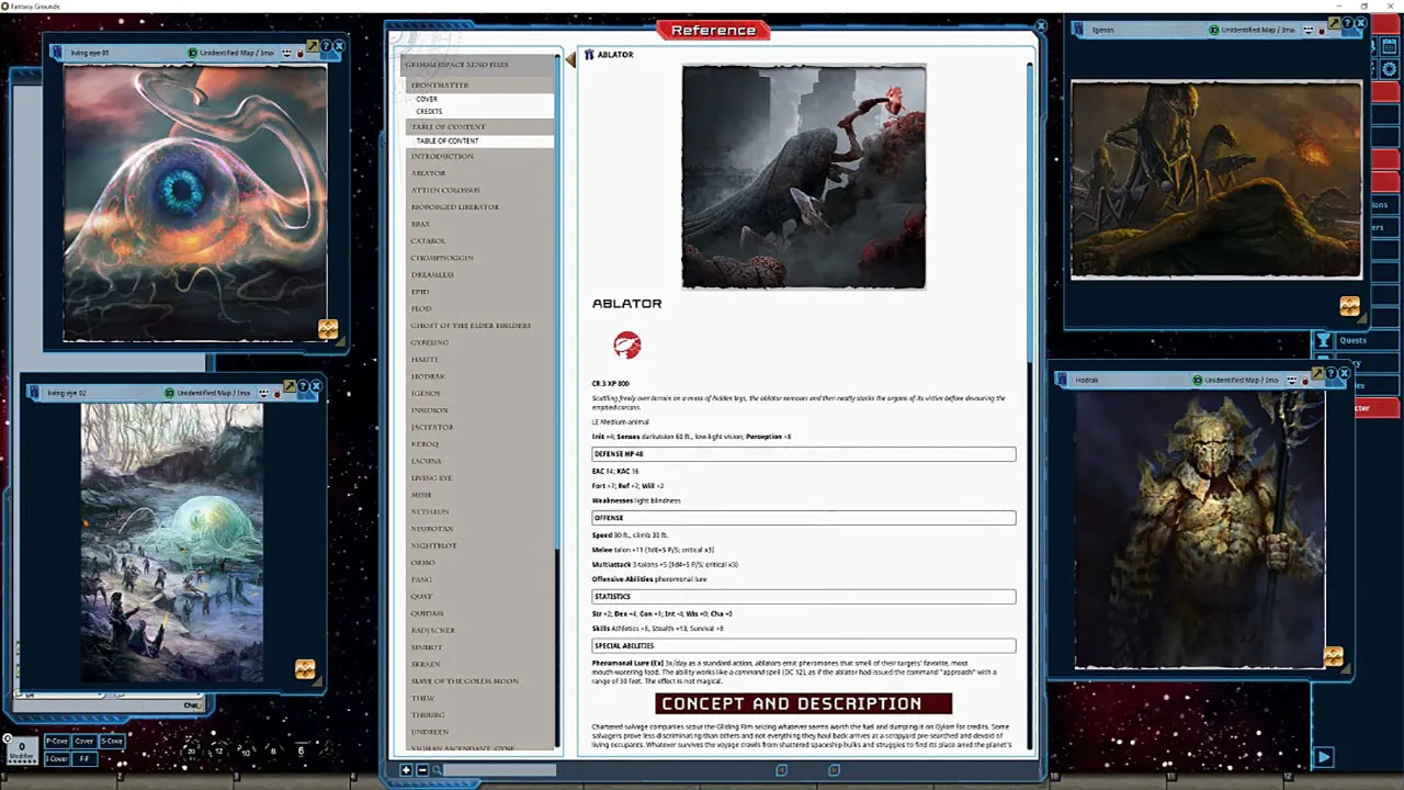 Fantasy Grounds - Grimmerspace Xeno Files Screenshot 1