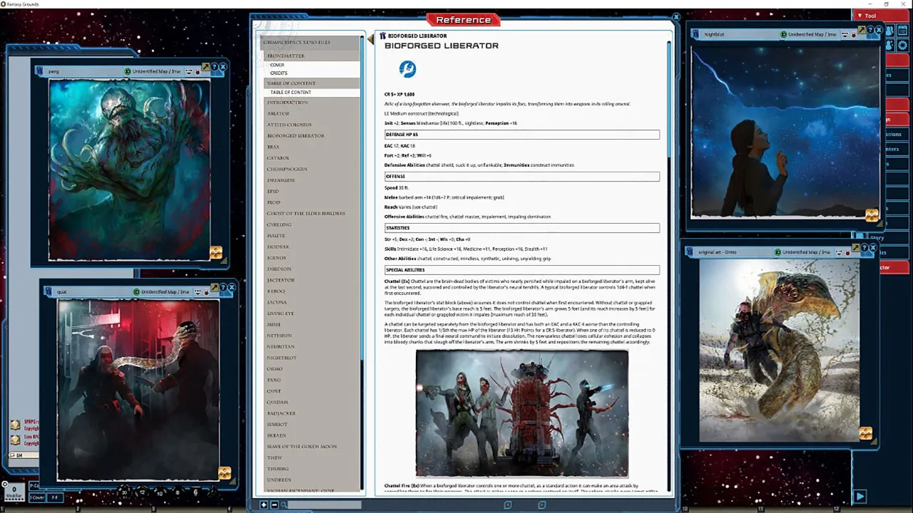 Fantasy Grounds - Grimmerspace Xeno Files Screenshot 3