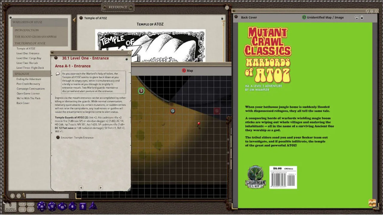 Fantasy Grounds - Mutant Crawl Classics #4: Warlords of ATOZ Screenshot 0