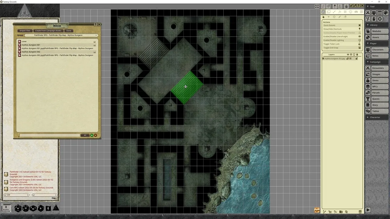 Fantasy Grounds - Pathfinder RPG - Pathfinder Flip-Mat - Mythos Dungeon Screenshot 3