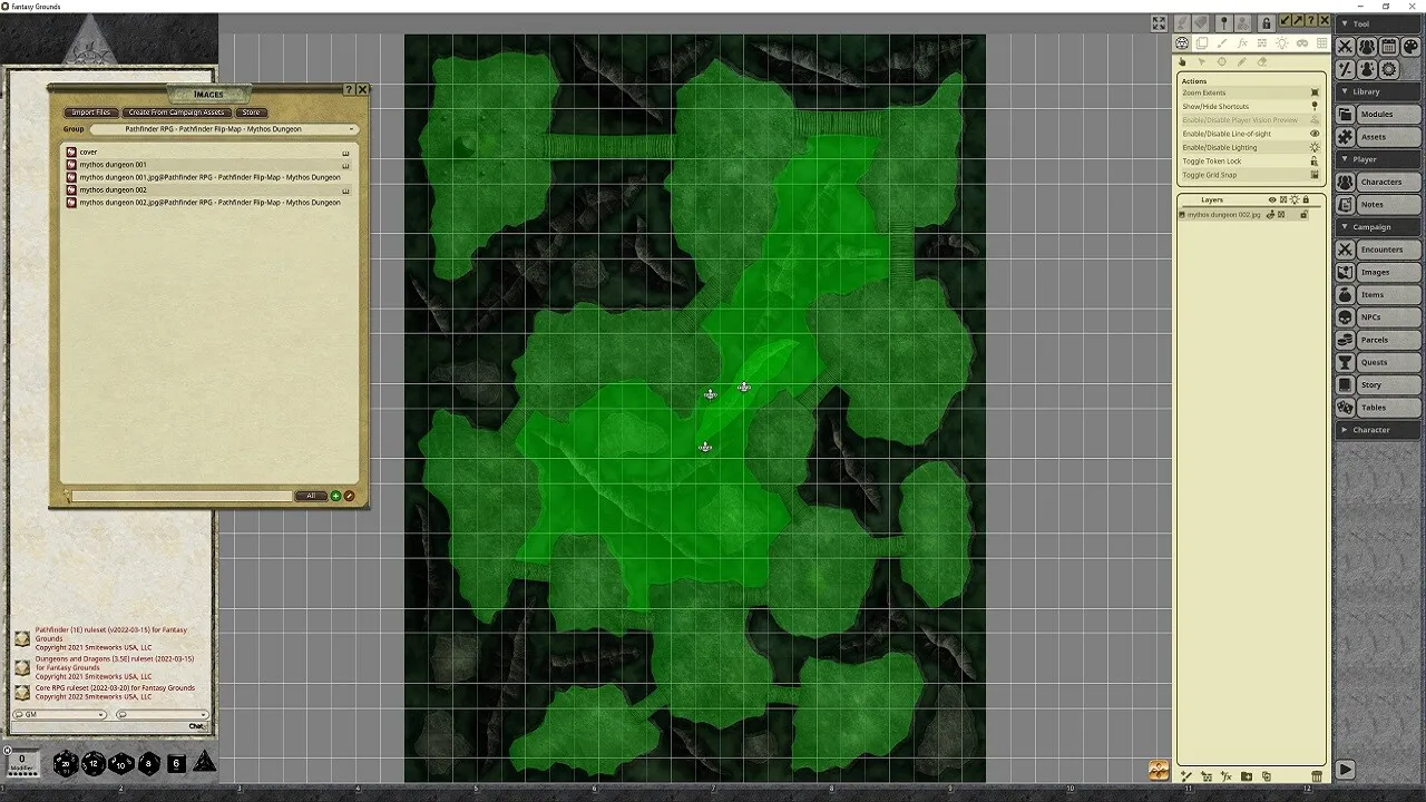 Fantasy Grounds - Pathfinder RPG - Pathfinder Flip-Mat - Mythos Dungeon Screenshot 0