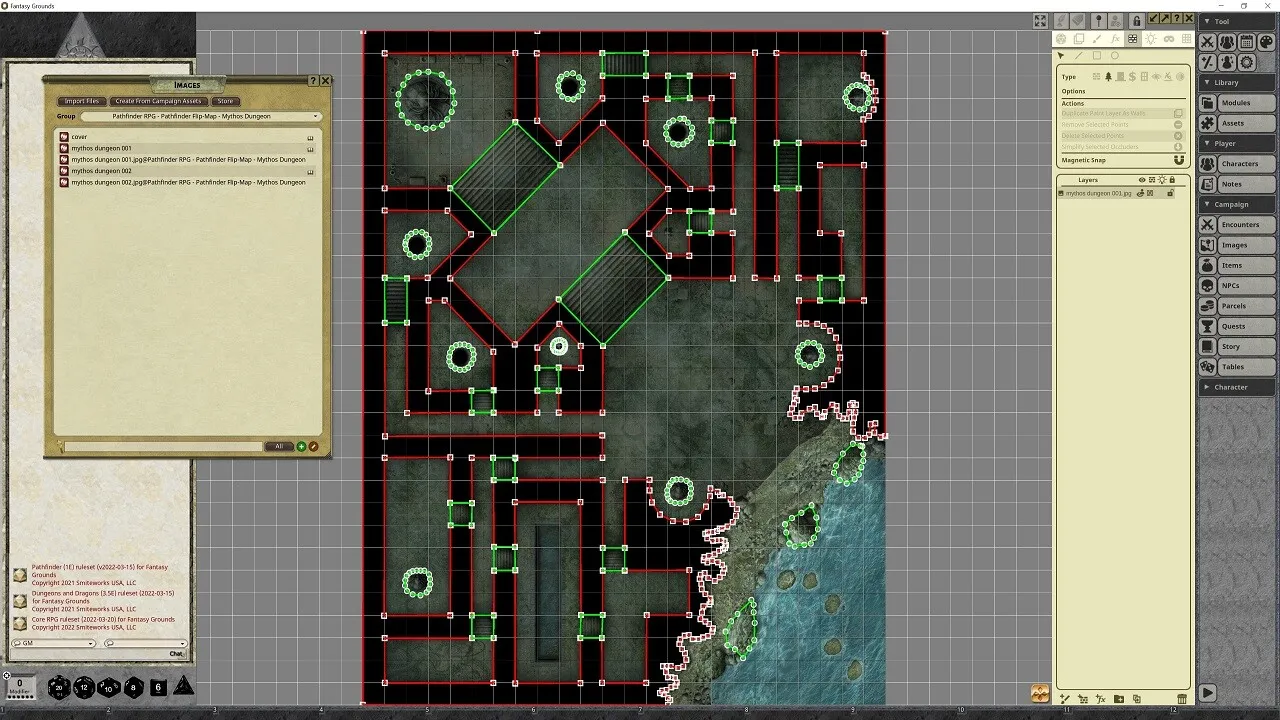 Fantasy Grounds - Pathfinder RPG - Pathfinder Flip-Mat - Mythos Dungeon Screenshot 2