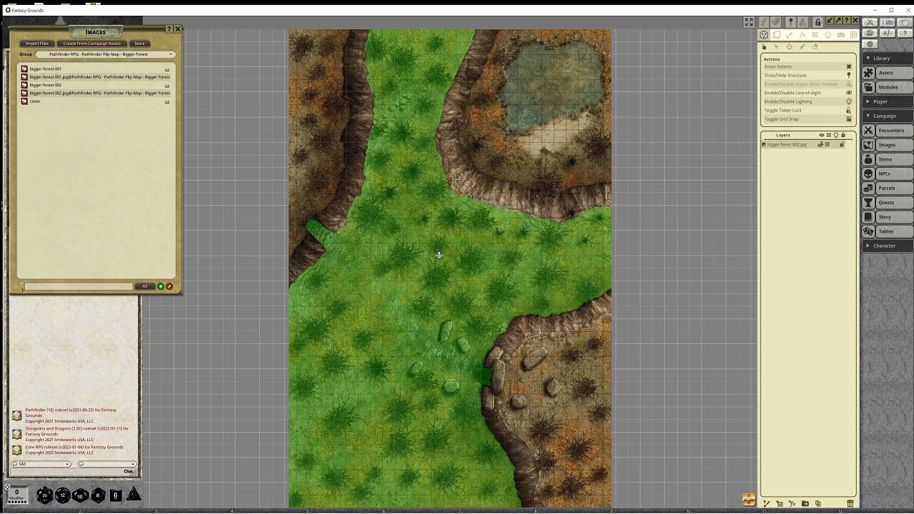 Fantasy Grounds - Pathfinder RPG - Pathfinder Flip-Mat - Bigger Forest Screenshot 0