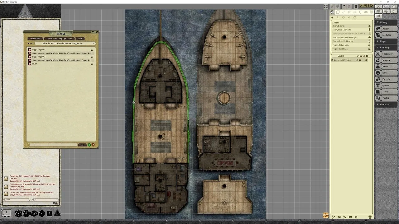 Fantasy Grounds - Pathfinder RPG - Pathfinder Flip-Mat - Bigger Ship Screenshot 0