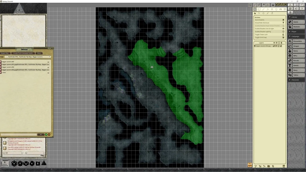 Fantasy Grounds - Pathfinder RPG - Pathfinder Flip-Mat - Bigger Caverns Screenshot 1