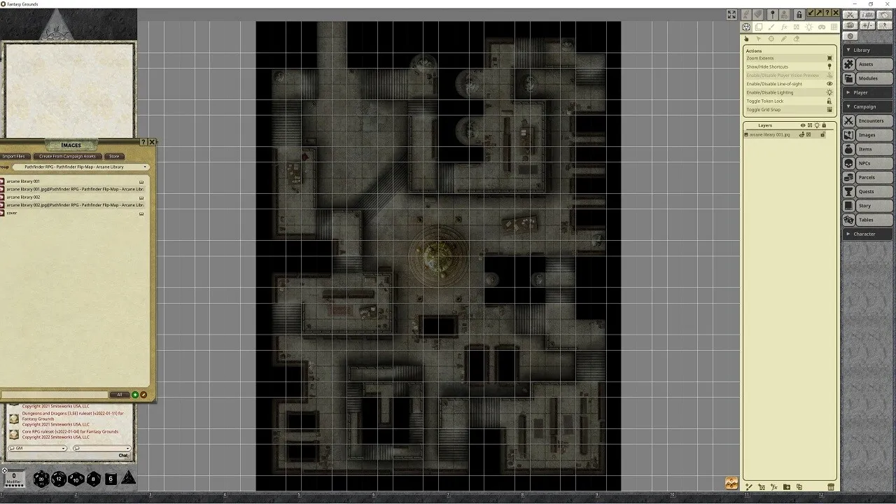 Fantasy Grounds - Pathfinder RPG - Pathfinder Flip-Mat - Arcane Library Screenshot 3