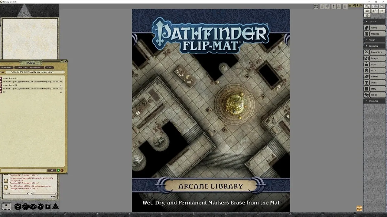 Fantasy Grounds - Pathfinder RPG - Pathfinder Flip-Mat - Arcane Library Screenshot 0