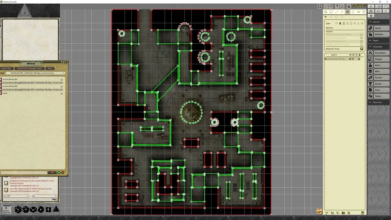 Fantasy Grounds - Pathfinder RPG - Pathfinder Flip-Mat - Arcane Library Screenshot 2