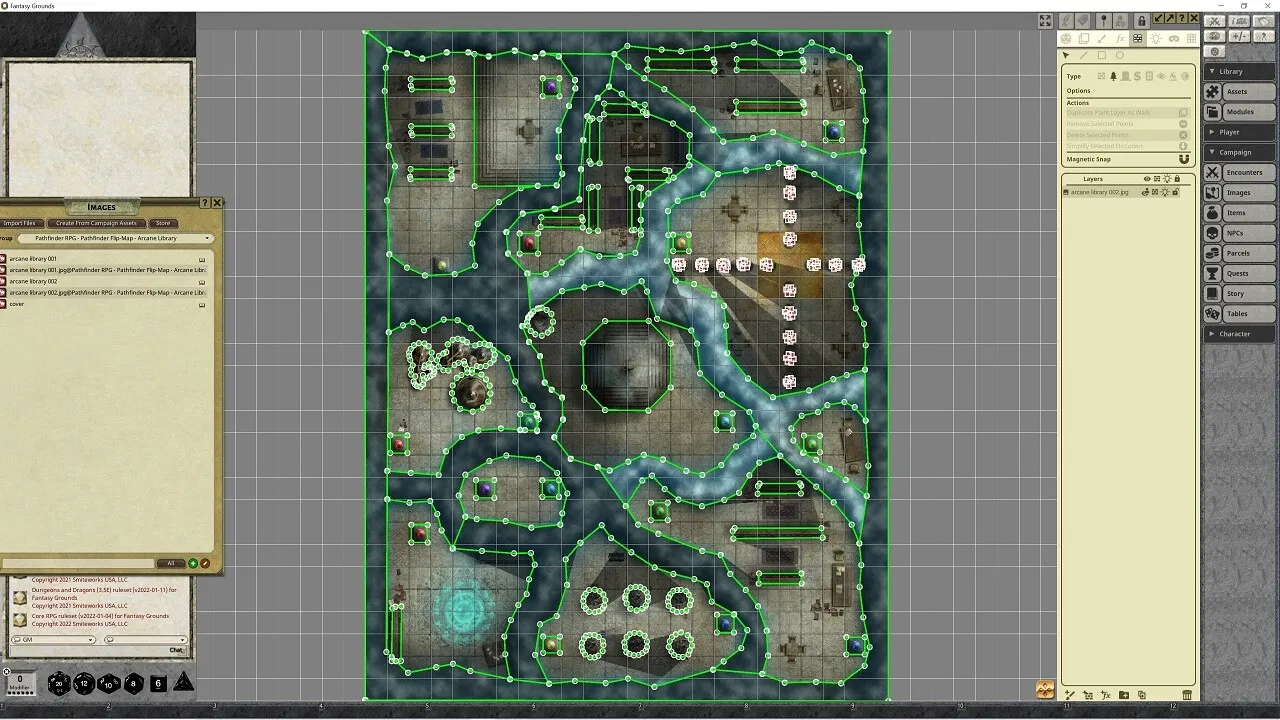 Fantasy Grounds - Pathfinder RPG - Pathfinder Flip-Mat - Arcane Library Screenshot 4