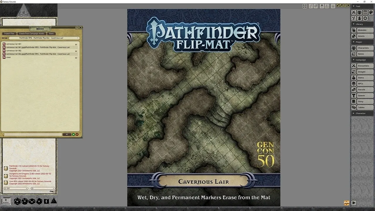 Fantasy Grounds - Pathfinder RPG - Pathfinder Flip-Mat - Cavernous Lair Screenshot 0