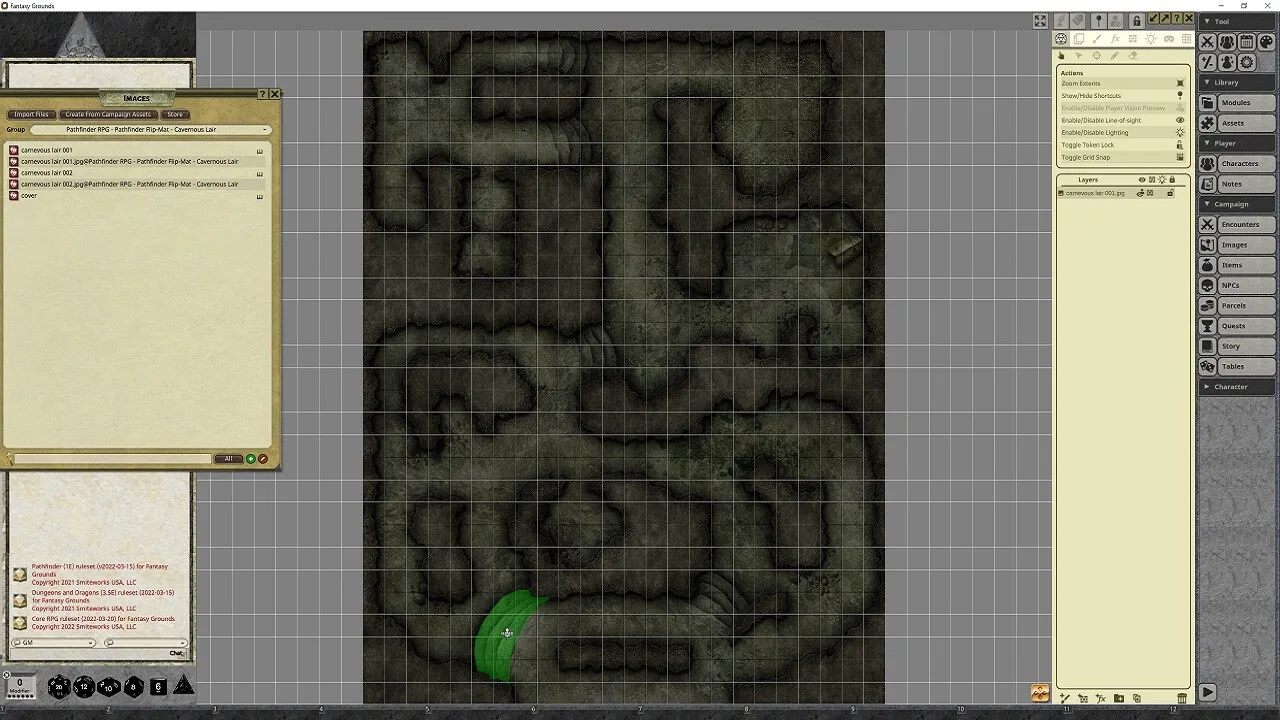 Fantasy Grounds - Pathfinder RPG - Pathfinder Flip-Mat - Cavernous Lair Screenshot 3