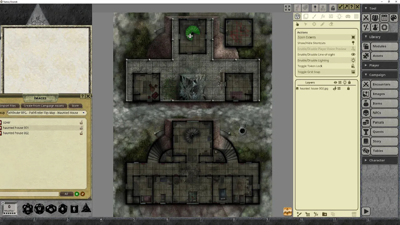 Fantasy Grounds - Pathfinder RPG - Pathfinder Flip-Mat Haunted House Screenshot 3