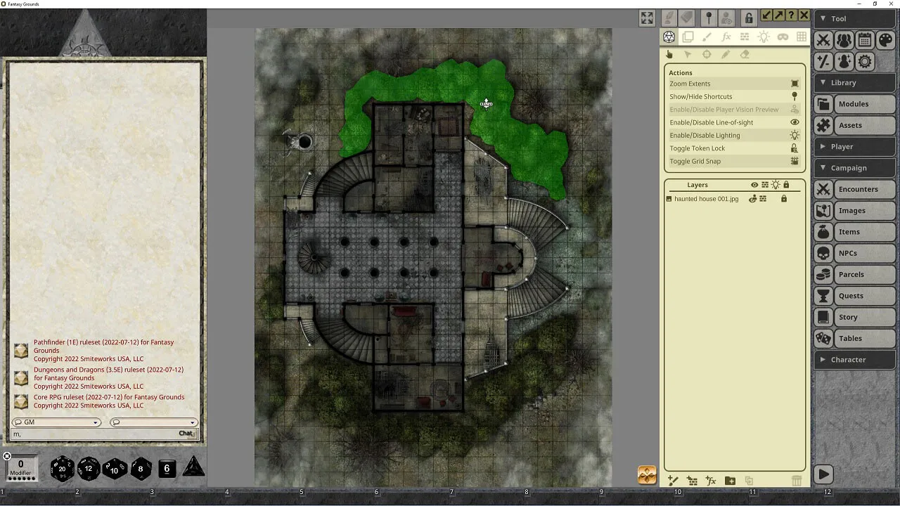 Fantasy Grounds - Pathfinder RPG - Pathfinder Flip-Mat Haunted House Screenshot 0