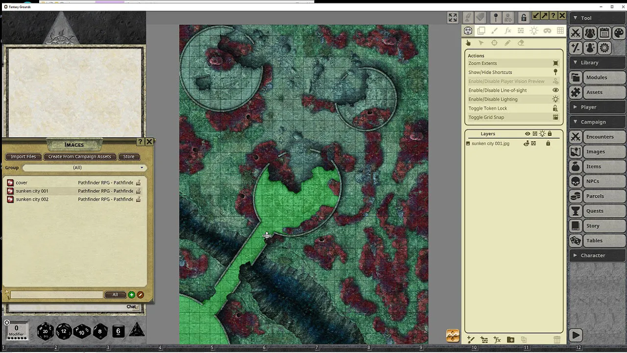 Fantasy Grounds - Pathfinder RPG - Pathfinder Flip-Mat - Sunken City Screenshot 2