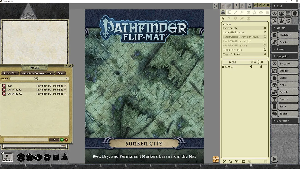 Fantasy Grounds - Pathfinder RPG - Pathfinder Flip-Mat - Sunken City Screenshot 4