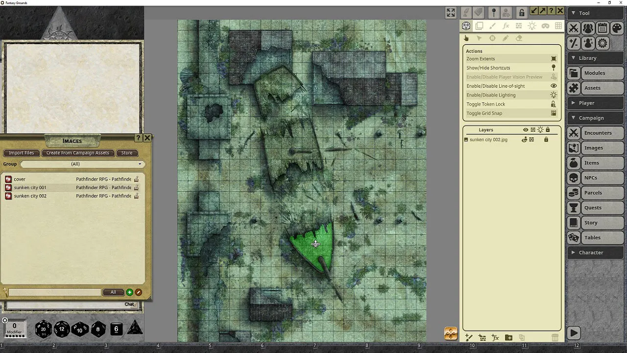 Fantasy Grounds - Pathfinder RPG - Pathfinder Flip-Mat - Sunken City Screenshot 3