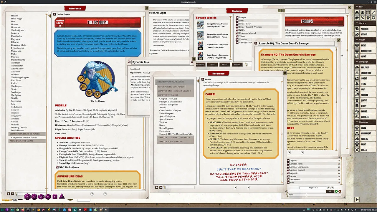 Fantasy Grounds - Savage Worlds Super Powers Companion (SWADE) Screenshot 2