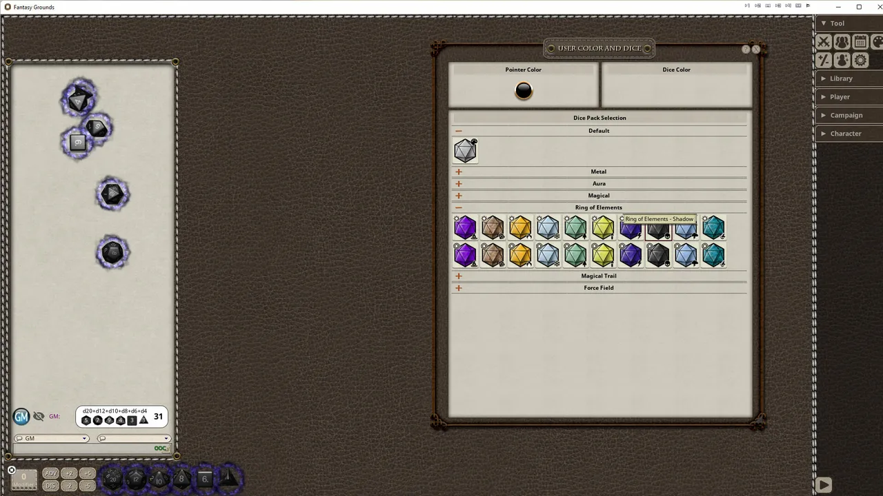 Fantasy Grounds - Ring of Elements Dice Pack Screenshot 8
