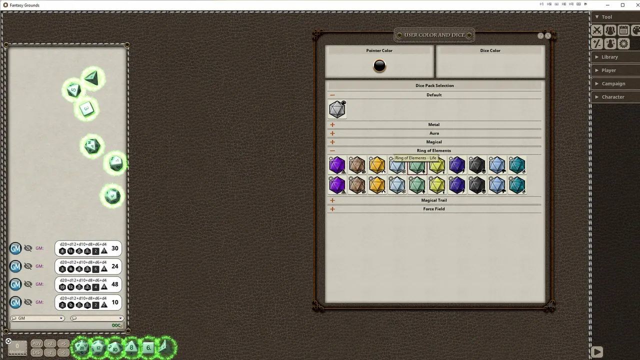 Fantasy Grounds - Ring of Elements Dice Pack Screenshot 9