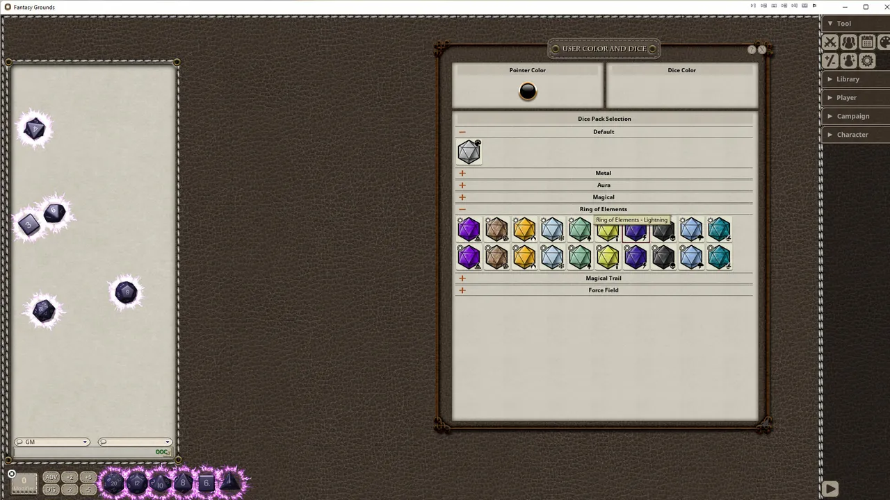 Fantasy Grounds - Ring of Elements Dice Pack Screenshot 6