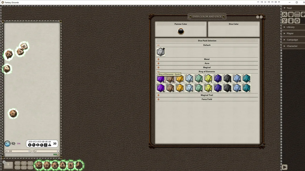 Fantasy Grounds - Ring of Elements Dice Pack Screenshot 1