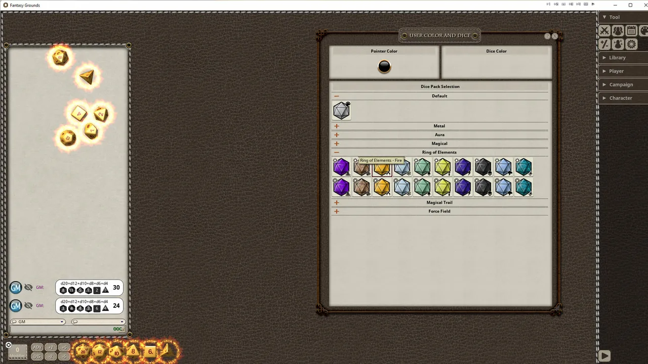 Fantasy Grounds - Ring of Elements Dice Pack Screenshot 2