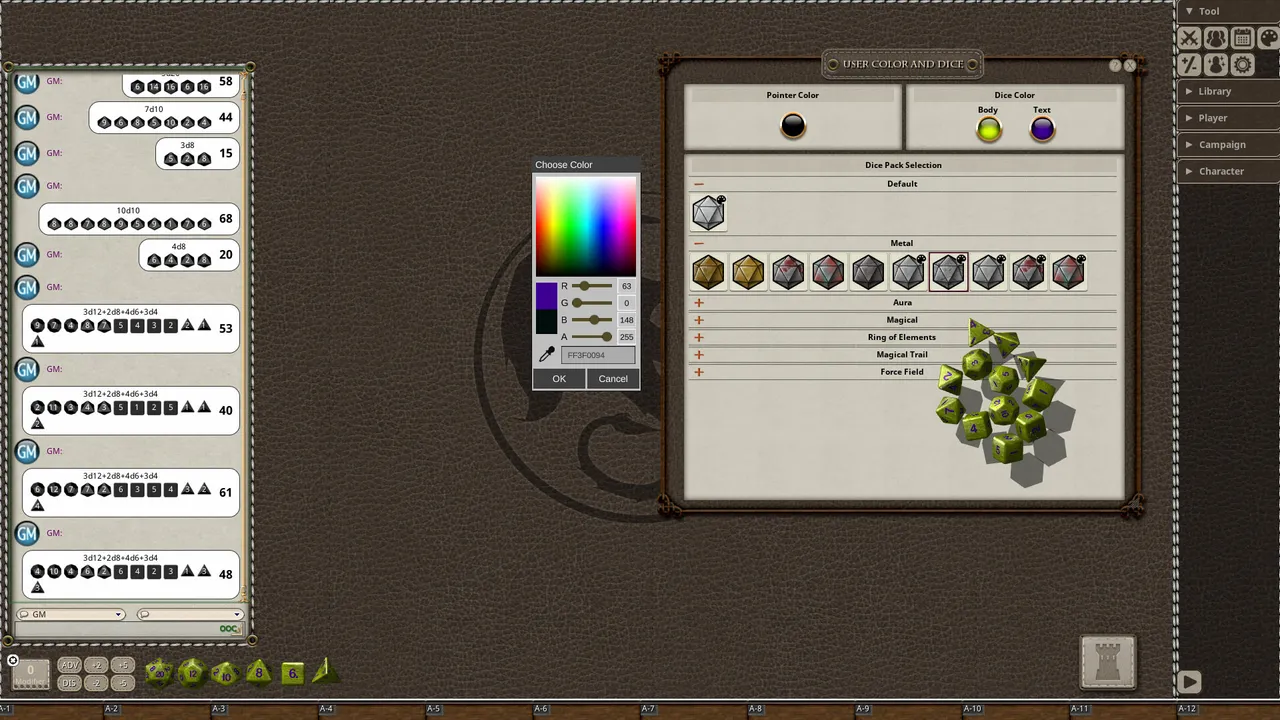 Fantasy Grounds - Metal Dice Pack Screenshot 3